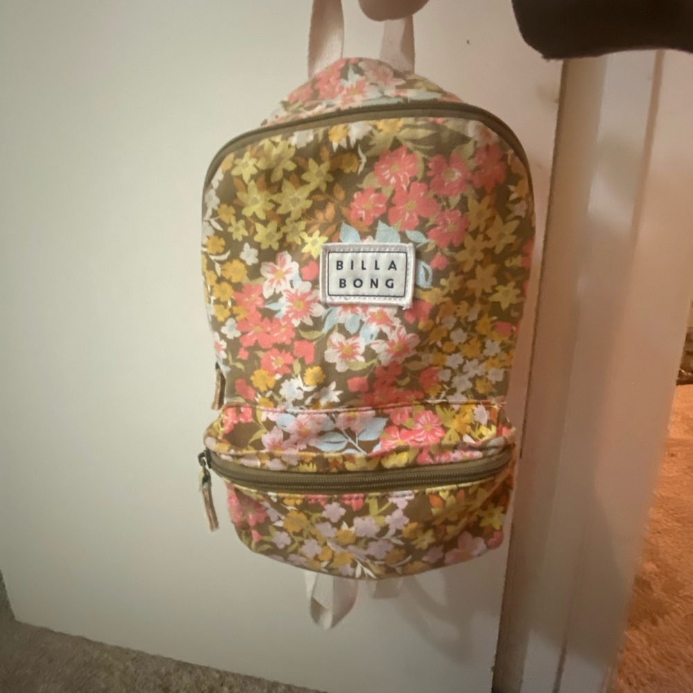 Billabong Pink and Yellow Backpack Vibrant and Stylish